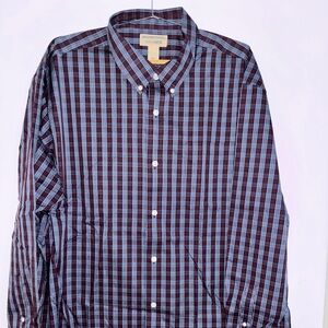 Duluth Trading NWOT Wrinklefighter Mens Plaid Button Down Shirt 2XL Relaxed Fit